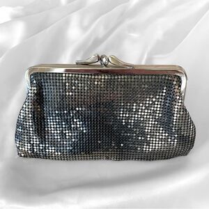 Vintage Whiting & Davis Silver Mesh Clutch Purse